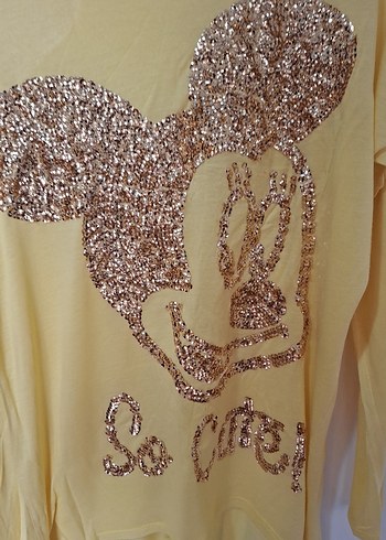 Sarı Uzun Kollu Hamile Tişörtü - Görsel 2