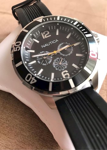 ORİJİNAL NAUTİCA SAAT SİLİKON KORDON SİYAH RENK 48 MM - Görsel 5