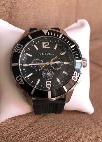 ORİJİNAL NAUTİCA SAAT SİLİKON KORDON SİYAH RENK 48 MM - Görsel 8