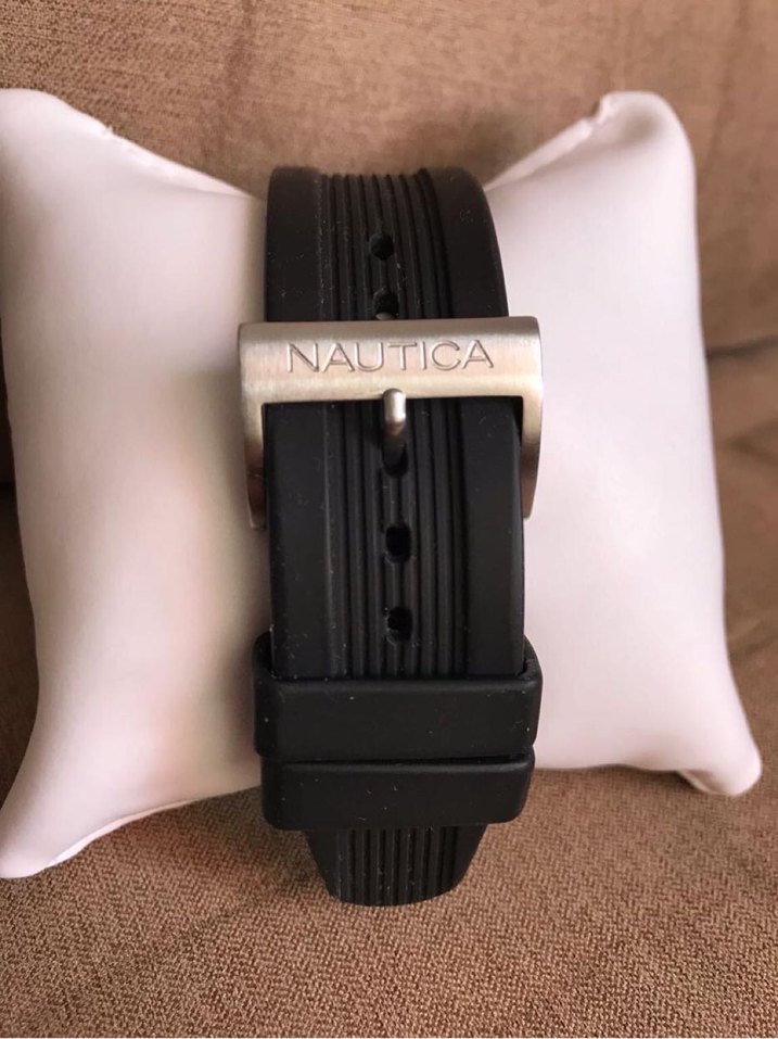 ORİJİNAL NAUTİCA SAAT SİLİKON KORDON SİYAH RENK 48 MM - Görsel 3