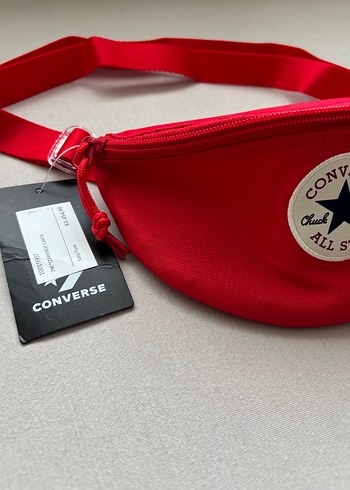 ORİJİNAL CONVERSE UNİSEX BEK ÇANTASI KIRMIZI RENK SIFIR ETİKETLİ - Görsel 5