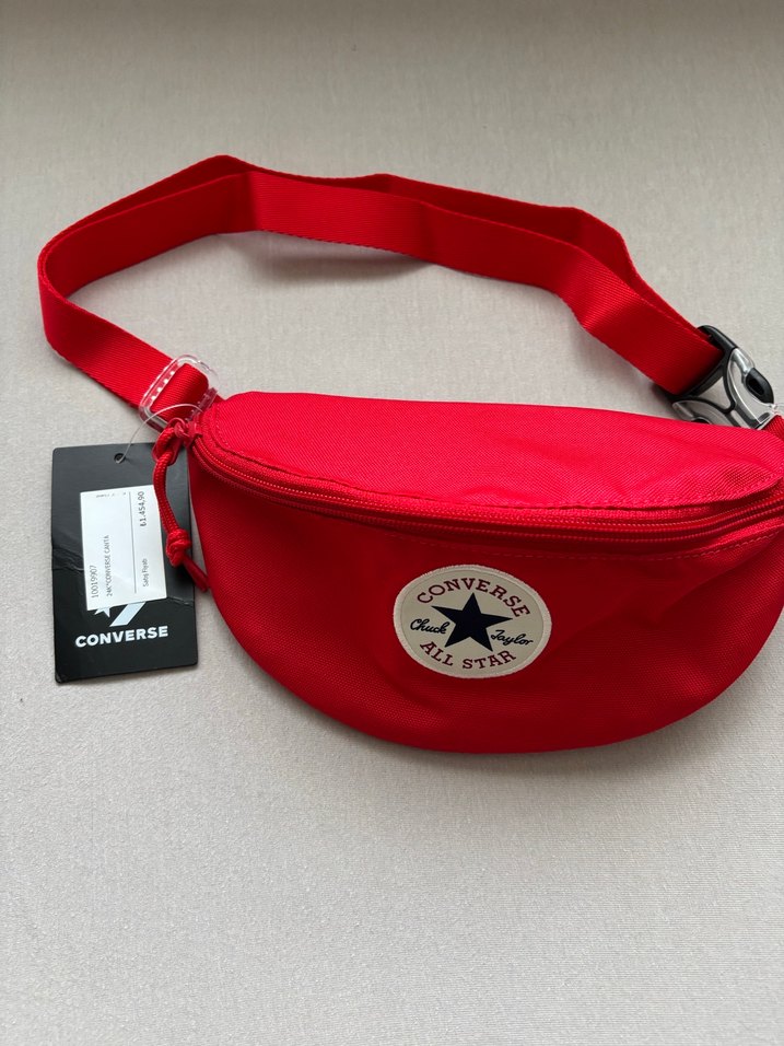 ORİJİNAL CONVERSE UNİSEX BEK ÇANTASI KIRMIZI RENK SIFIR ETİKETLİ - Görsel 2