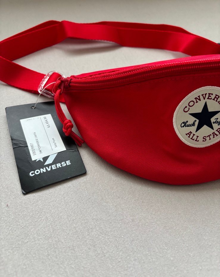 ORİJİNAL CONVERSE UNİSEX BEK ÇANTASI KIRMIZI RENK SIFIR ETİKETLİ - Görsel 5