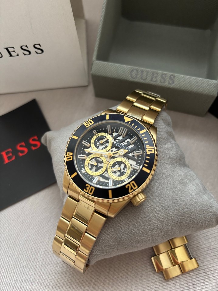 ORİJİNAL GUESS ÇELİK SAAT GOLD RENK KUTUSUNDA - Görsel 4