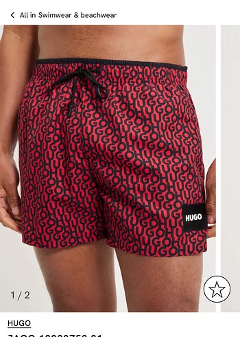 ORİJİNAL HUGO BOSS JAGO ŞORT MAYO MEDİUM BEDEN SIFIR ETİKETLİ - Görsel 12