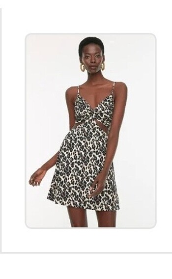 36 Beden Leopar elbise