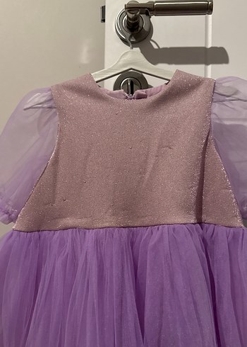 Diğer Kız Çocuk Pastel Mor Tüllü Elbise