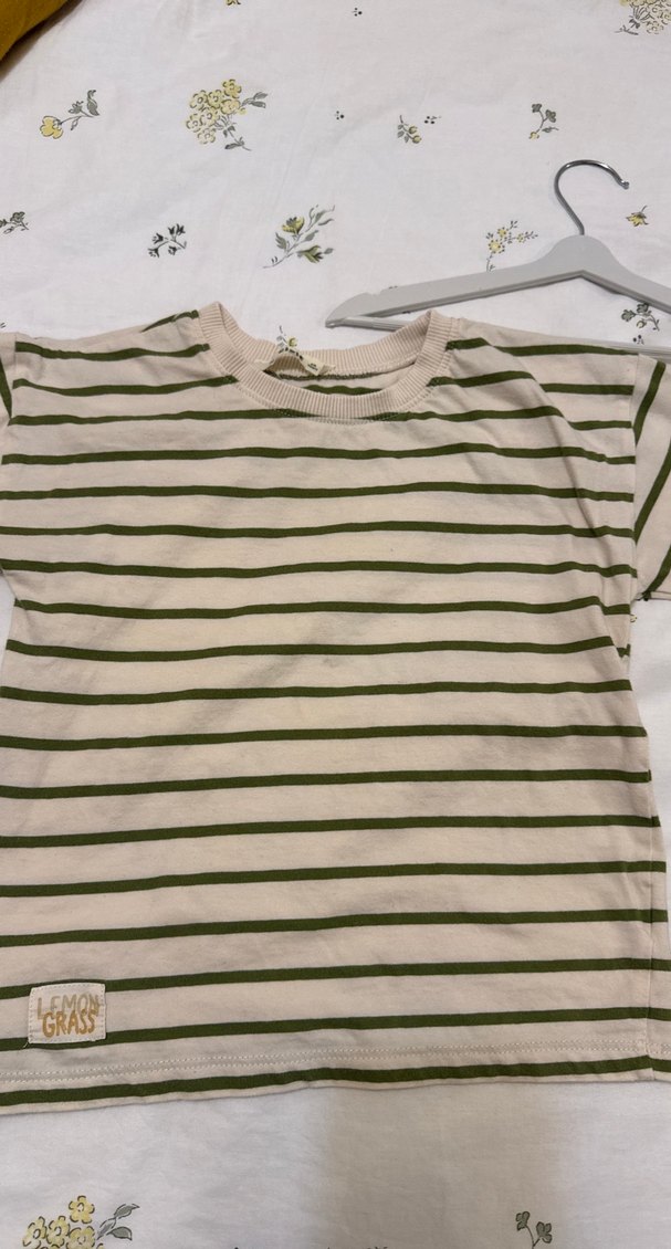 Çizgili Çocuk İçlik Gri-Beyaz - Görsel 3