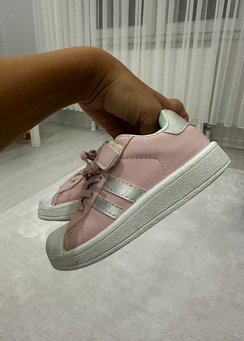 26 Beden pembe Renk Kinetix Kız Çocuk Pembe Cırtlı Spor Ayakkabı