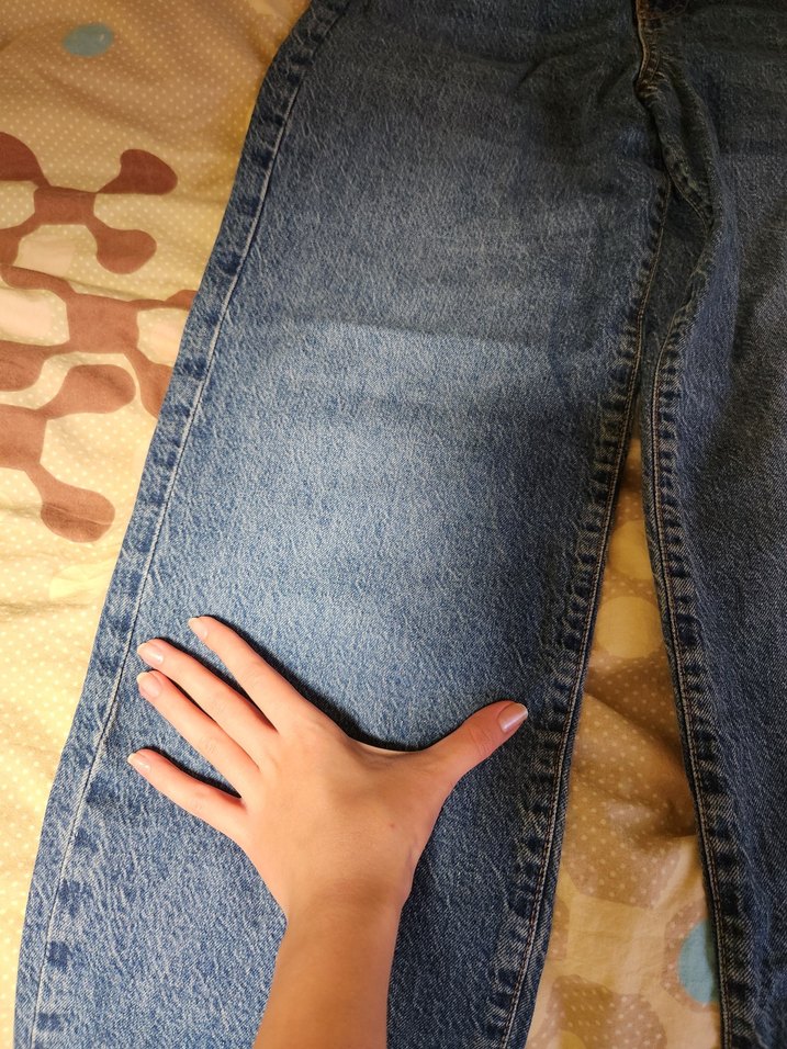 Düz Kesim Bol Kot Pantolon - Görsel 2