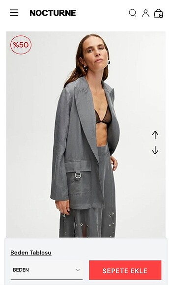 NOCTURNE 42 beden blazer ceket