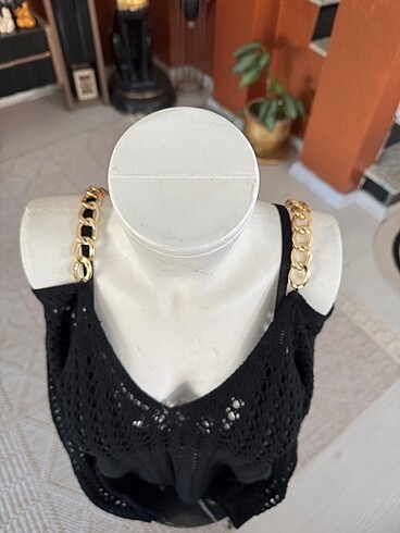 Zara Lara L/XL beden Gold zincirli