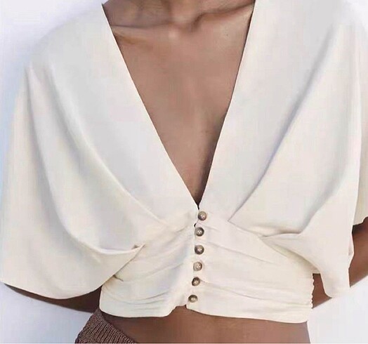 Zara Xs,S beden uyumlu yarasa crop