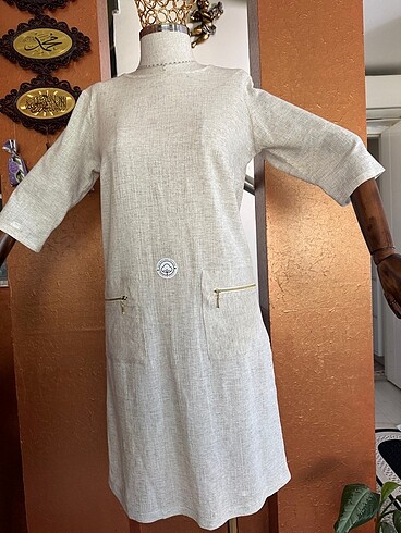 Cemil İpekçi 0Coton organik keten elbise S,M,L.xl