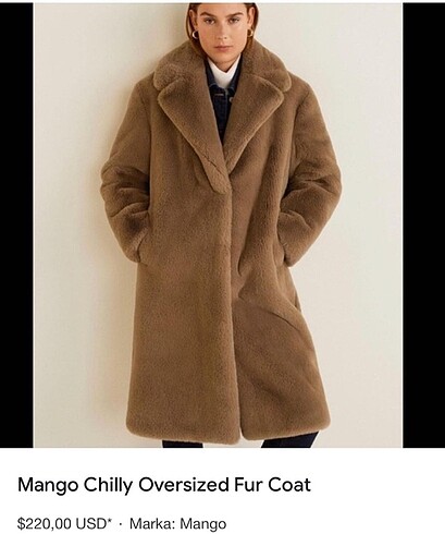 Mango chilly oversized fur coat