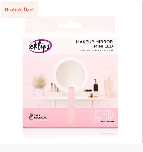 Eklips Ledli el aynası