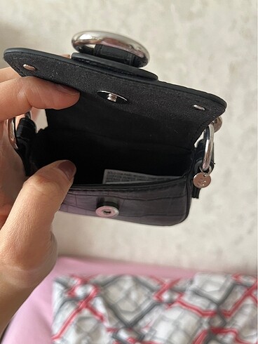  Beden siyah Renk Bershka mini çanta