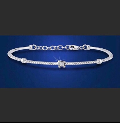 Blue diamond pırlantalı şans bilekliği