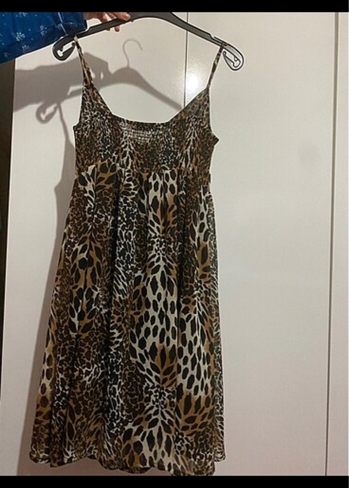 Elbise leopar desenli - Görsel 3