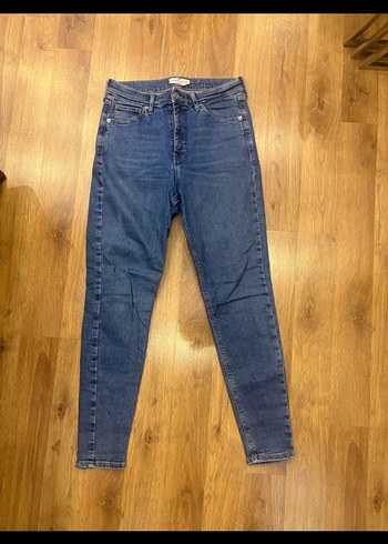 Gri Tonlu Mavi Kadın Denim Pantolon - Görsel 2