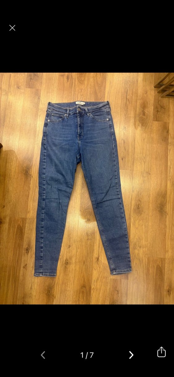 Gri Tonlu Mavi Kadın Denim Pantolon - Görsel 2