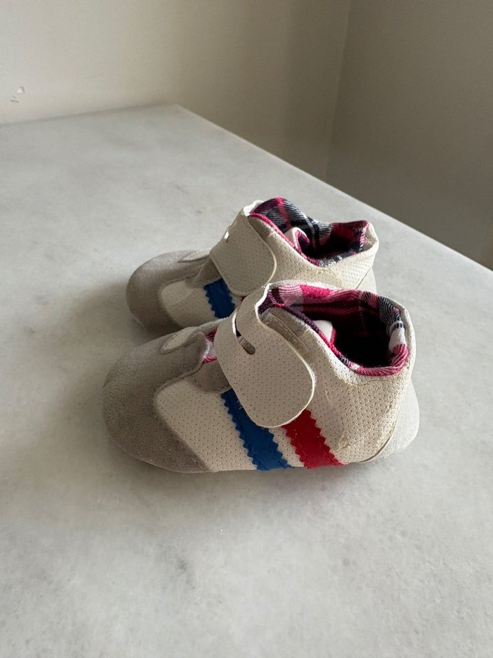 Renkli Şeritli Erkek Bebek İlk Adım Ayakkabısı 18 numara - Görsel 2