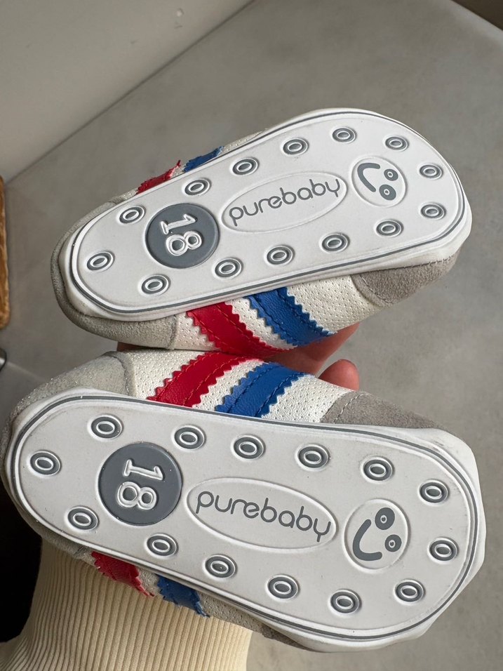 Renkli Şeritli Erkek Bebek İlk Adım Ayakkabısı 18 numara - Görsel 3