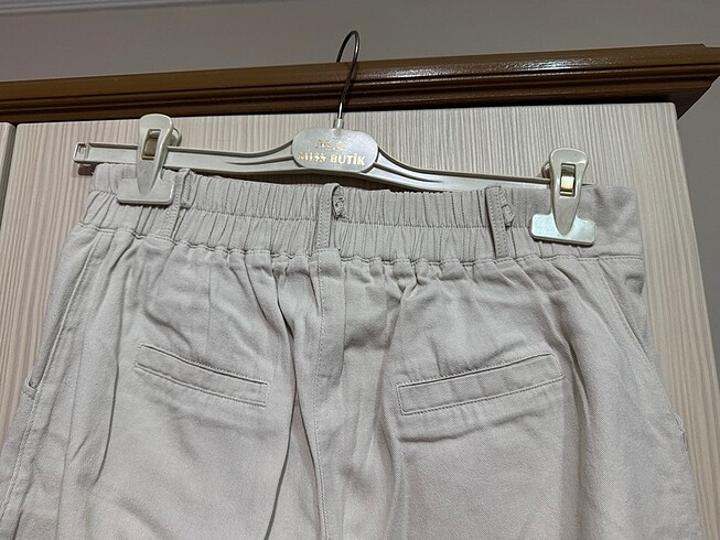 Diğer L BEDEN HAM KETEN PANTALON
