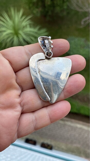 925 ayar elişi gümüş kolye ucu - Görsel 3