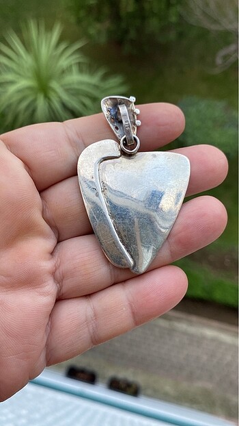 925 ayar elişi gümüş kolye ucu - Görsel 8