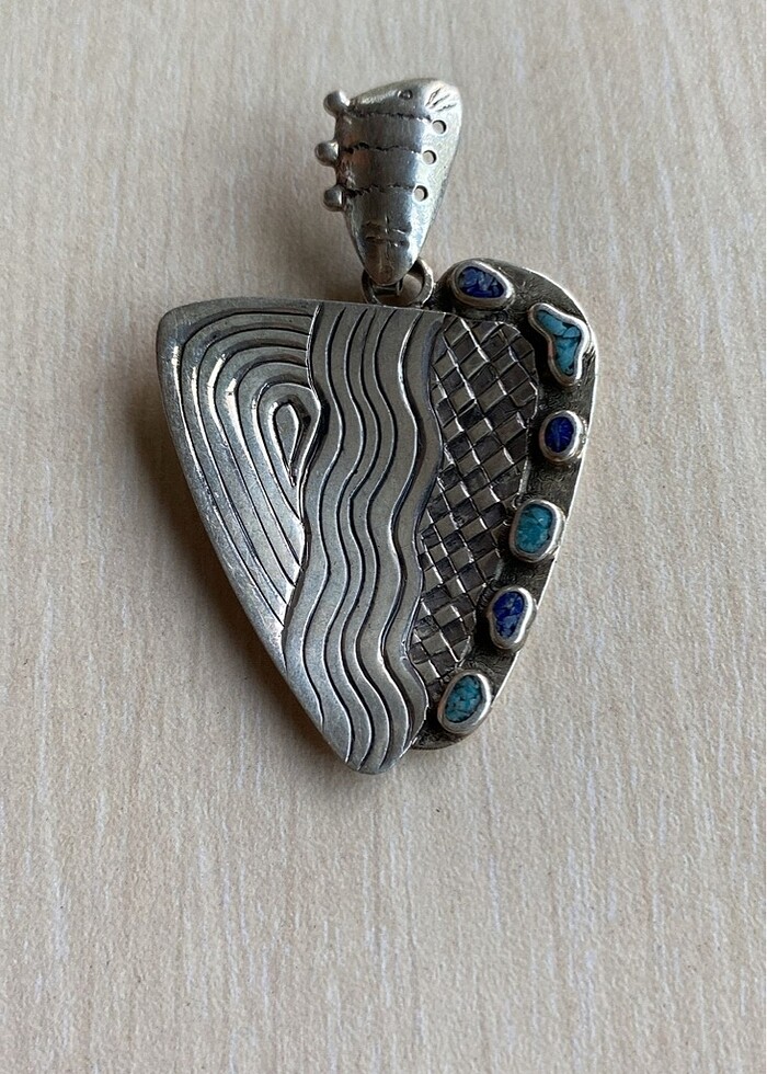 925 ayar elişi gümüş kolye ucu - Görsel 4