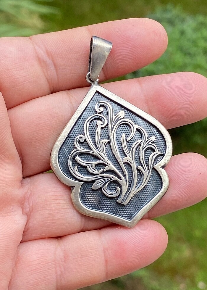 925 ayar elişi gümüş kolye ucu - Görsel 2