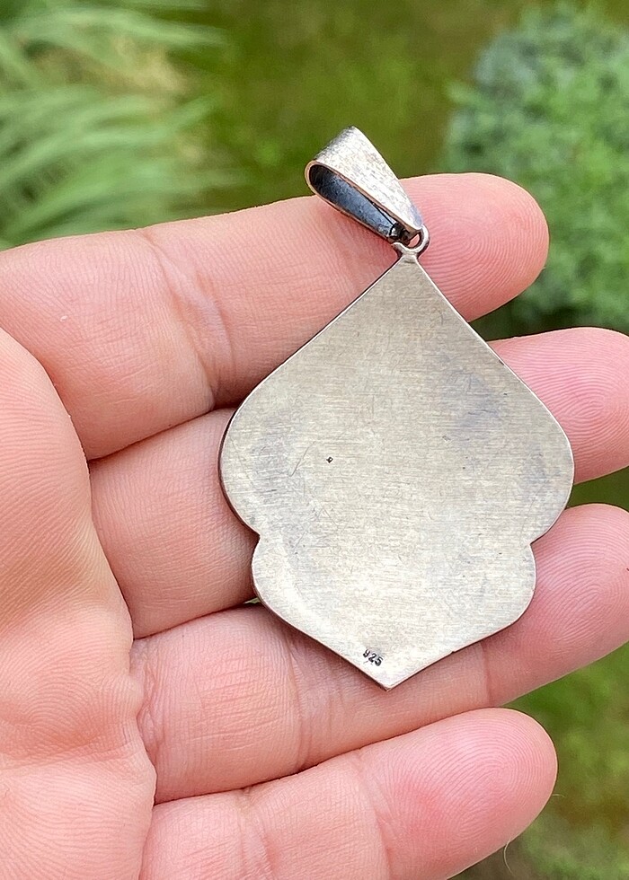 925 ayar elişi gümüş kolye ucu - Görsel 4