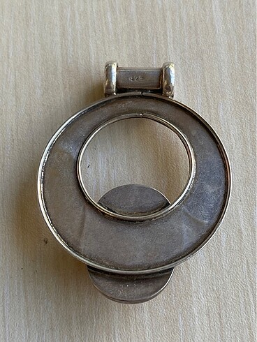 925 ayar damla kehribar gümüş kolye ucu - Görsel 8