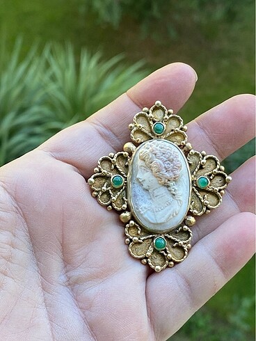 925 ayar altın rodajlı cameo