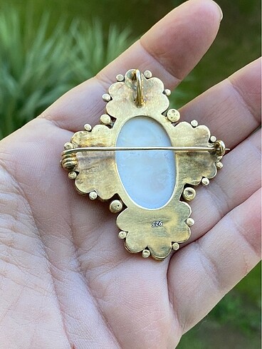 925 ayar altın rodajlı cameo - Görsel 4