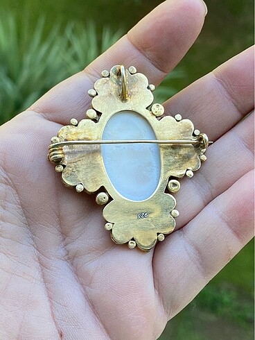 925 ayar altın rodajlı cameo - Görsel 5