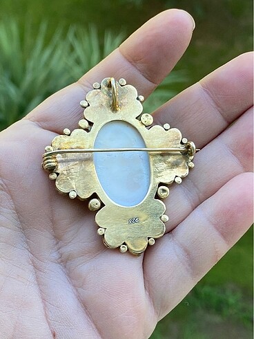 925 ayar altın rodajlı cameo - Görsel 6