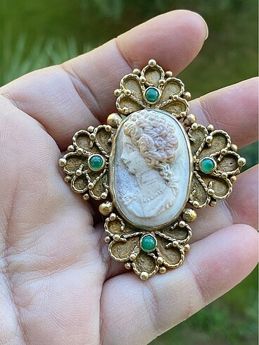 925 ayar altın rodajlı cameo - Görsel 7