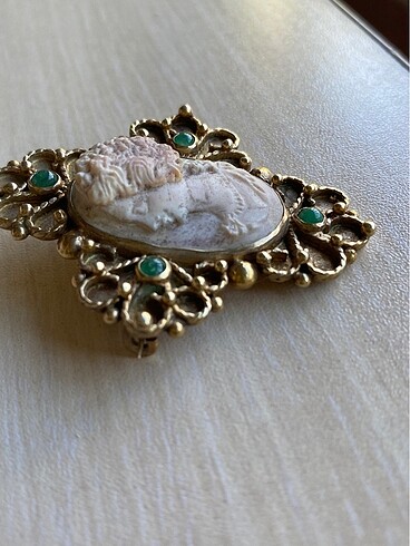 925 ayar altın rodajlı cameo - Görsel 9