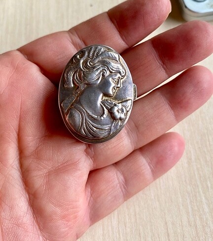 925 ayar cameo gümüş kutu