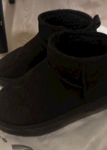 Siyah Dolgu Topuklu Kadın ugg bot - Görsel 2