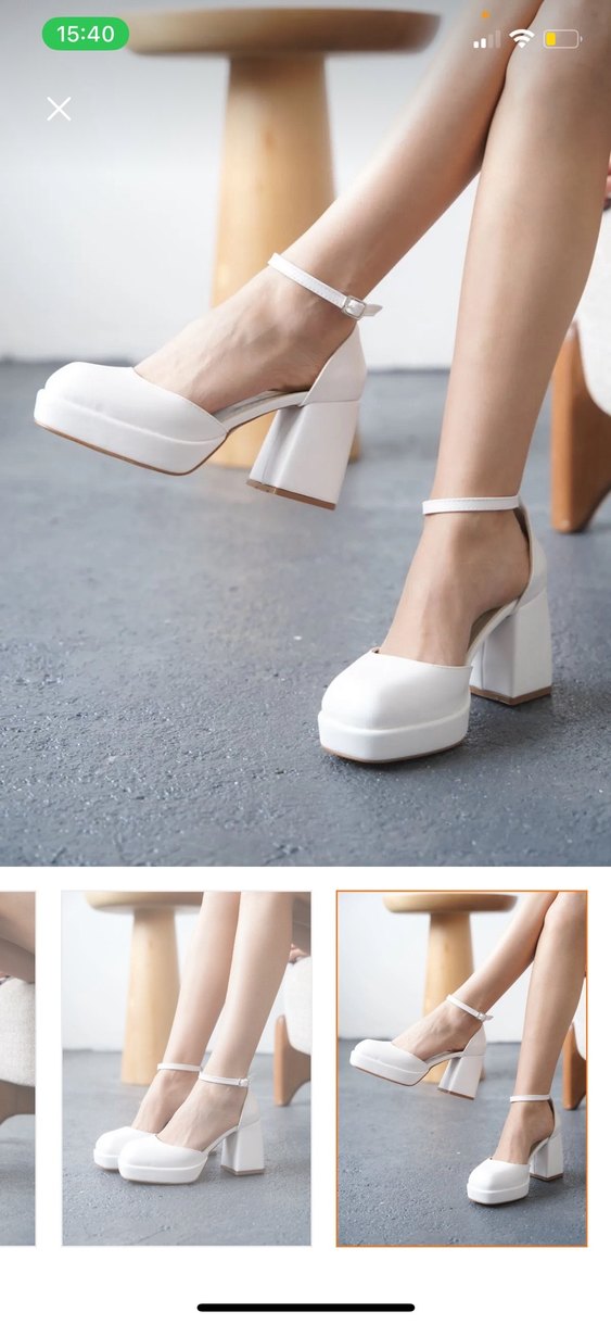 Diger Beyaz Platform Topuklu Kadın Ayakkabı - Görsel 3