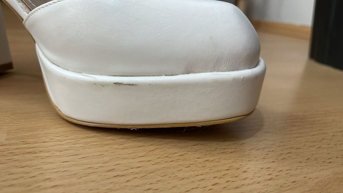 Diger Beyaz Platform Topuklu Kadın Ayakkabı - Görsel 4