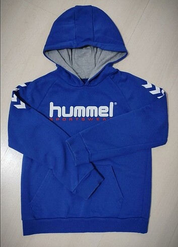 10 Yaş Beden mavi Renk Hummel çocuk kapüşonlu sweatshirt