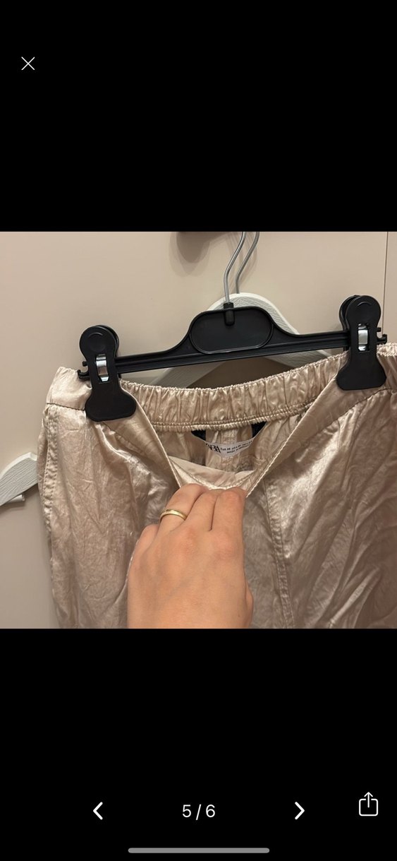 Saten  Salaş Kadın Pantolon - Görsel 3