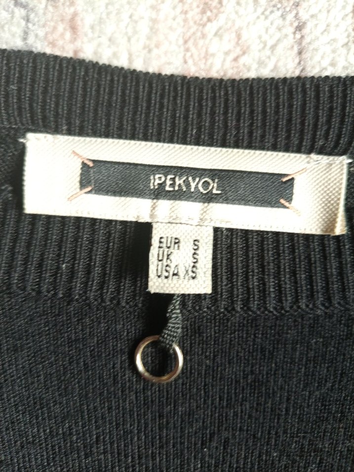 Gri-Kırmızı Gömlek kazak ipekyol - Görsel 4