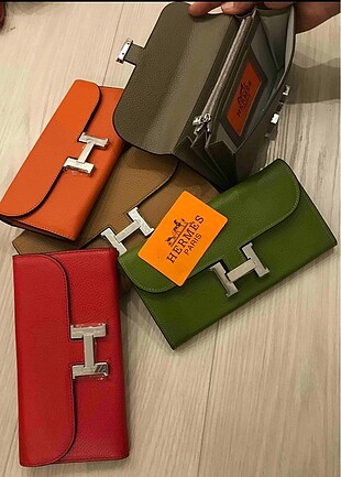 Kırmızı Hermes cüzdan