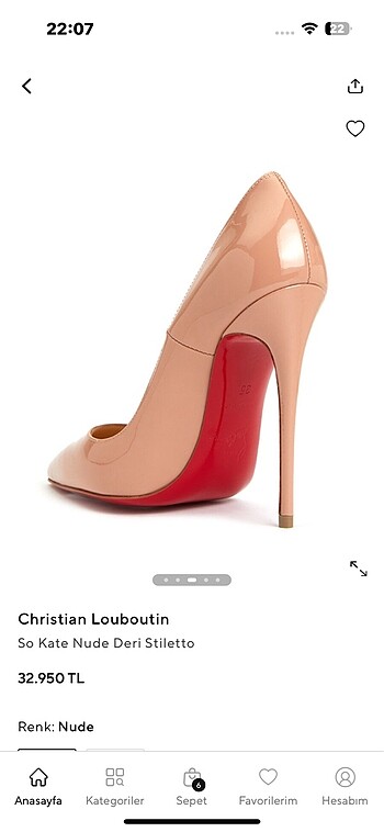 39,5 Beden Christian Loubotion Stiletto