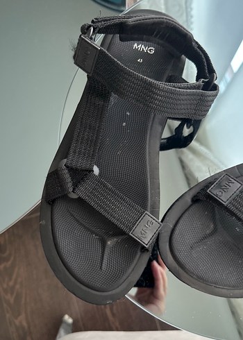 ErkekSiyah Cırtcırtlı Sandalet - Görsel 5